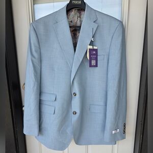 $350 Tayion Men's Classic-Fit Blazer Sports Coat Jacket Sz 44R Blue NWT Career